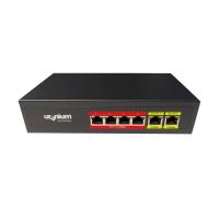 URANIUM 4+2 POE-4002-48W 4 Port Poe Switch 10/100 + 2 Port 10/100 RJ45 Uplınk  4+2